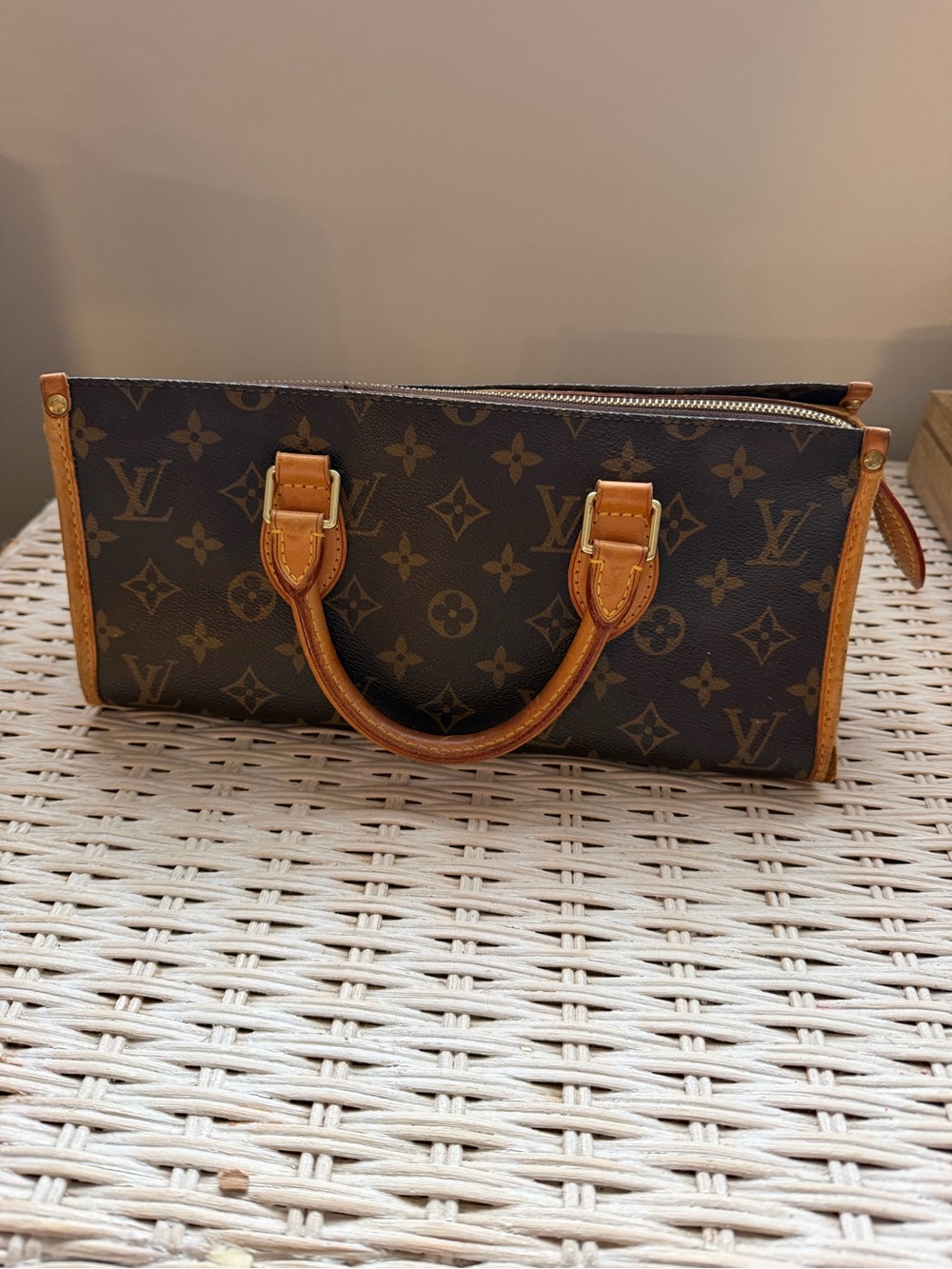 Rare Louis Vuitton Monogram Mini Top-Handle Brown Canvas Tote
